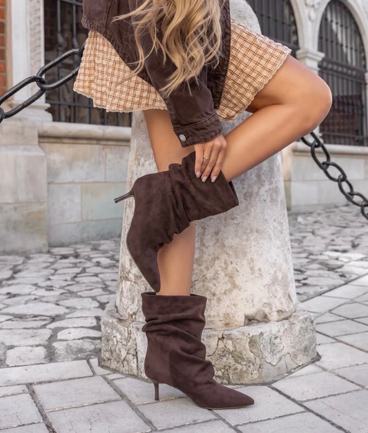 Bota slouchy chocolate