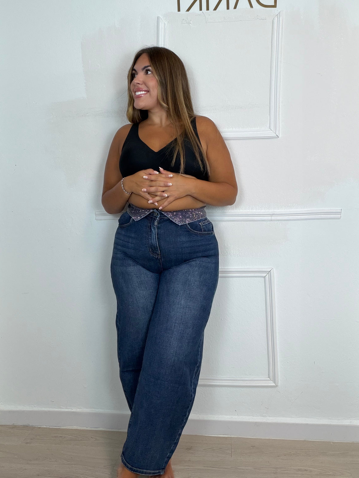 Pantalón brillo doble
