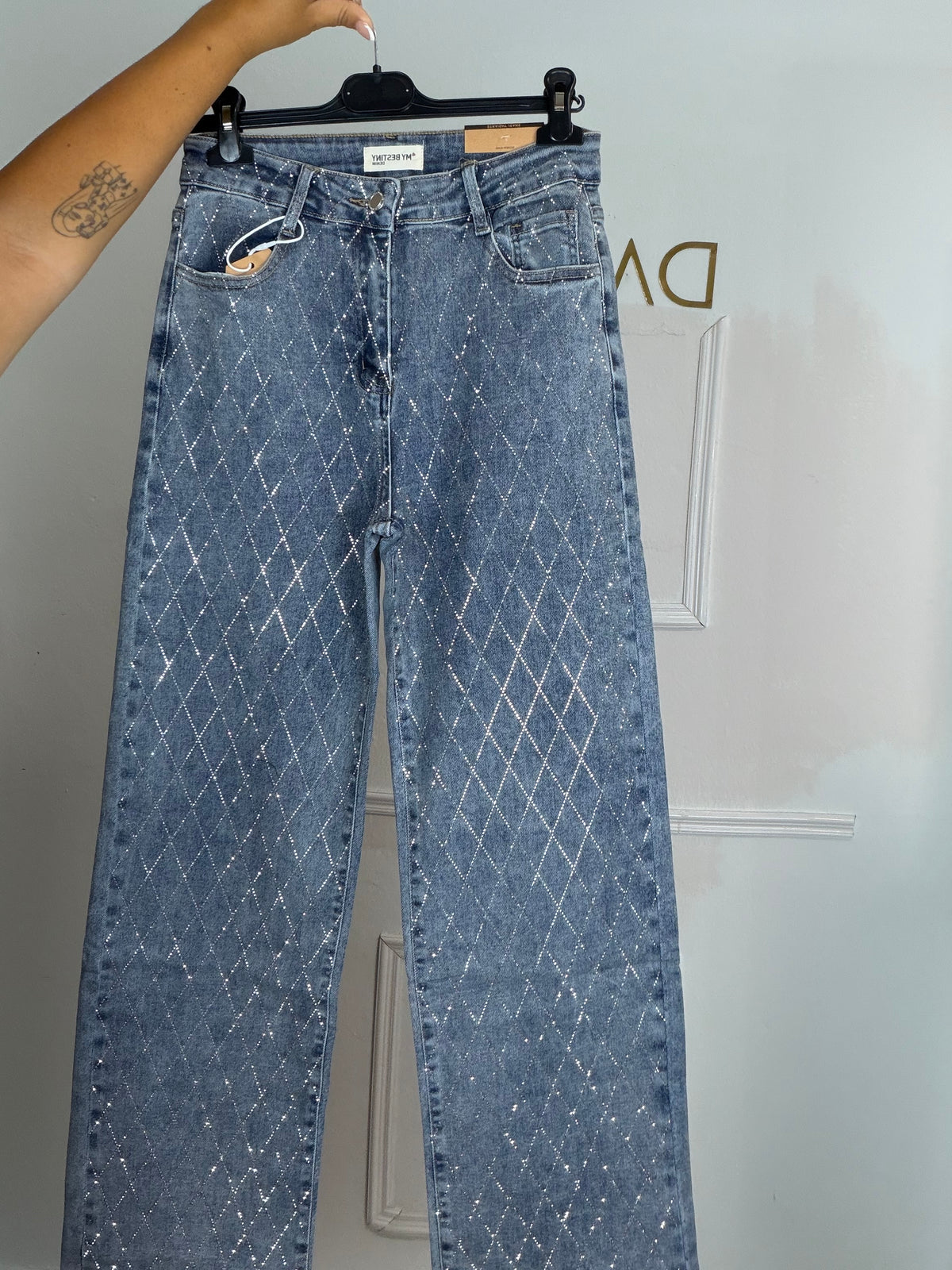Pantalón brillo rombo