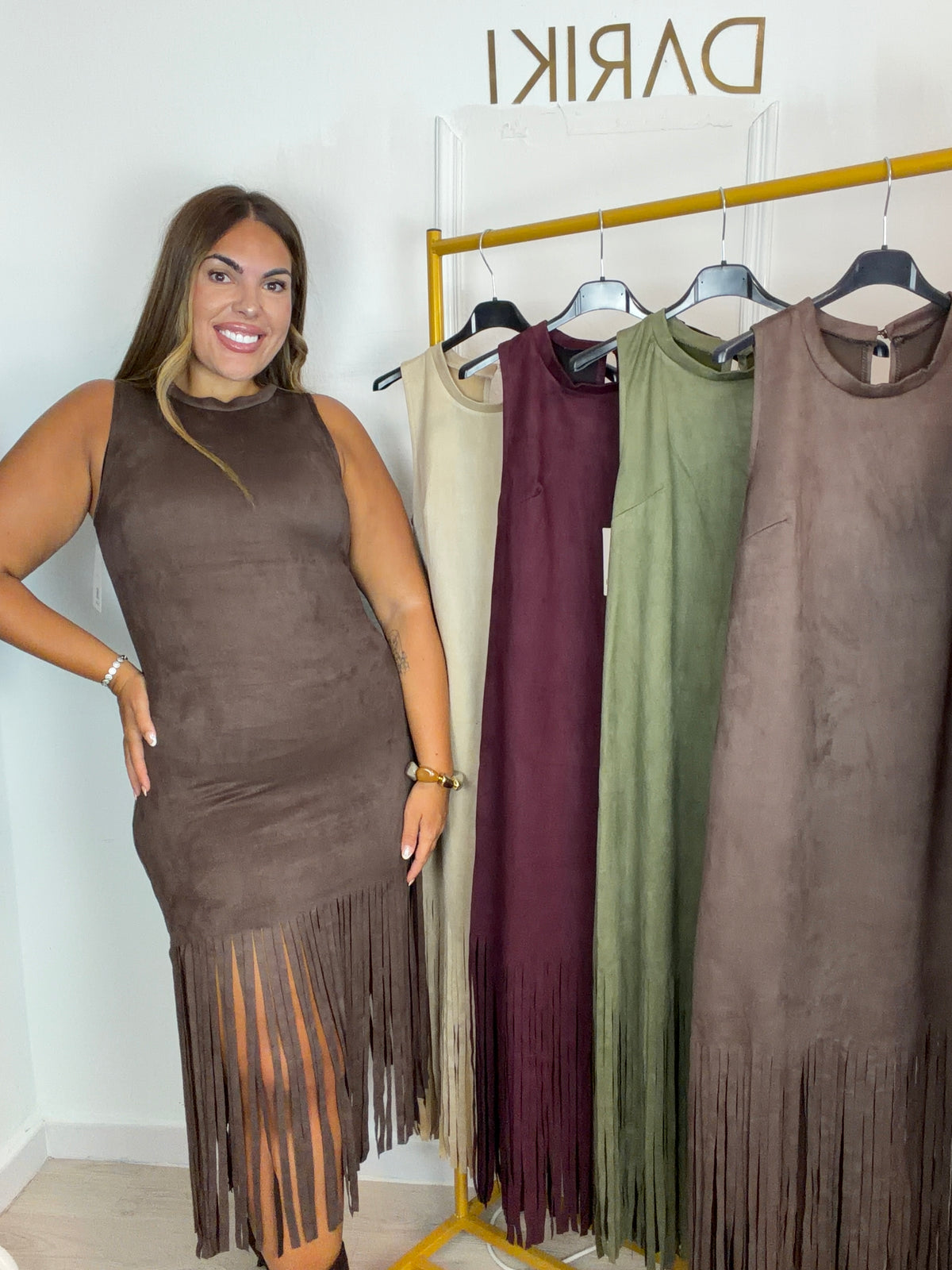 Vestido efecto ante