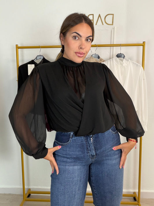 Blusa gasa cruzada
