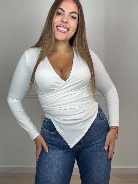 Top moldeador blanco