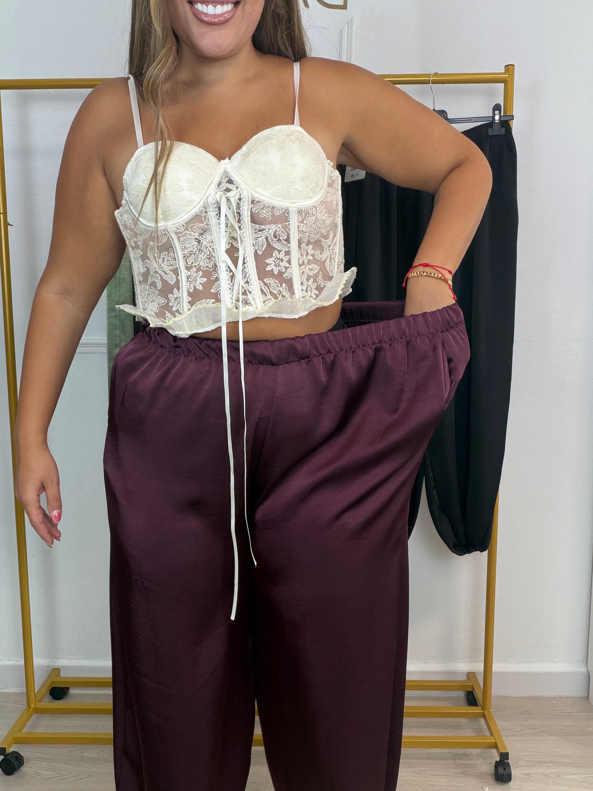 Pantalón bombacho raso