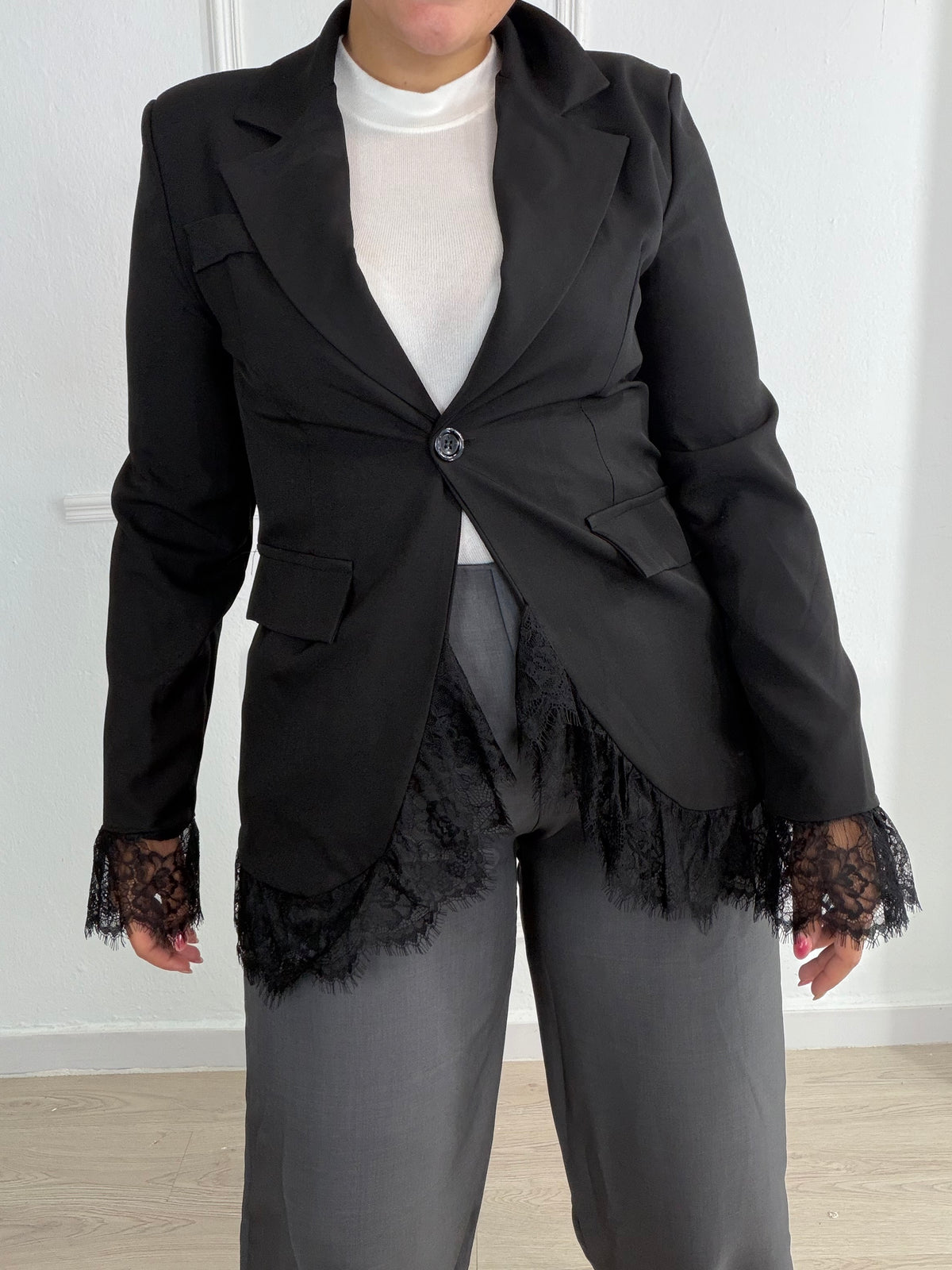 Blazer oversize encaje