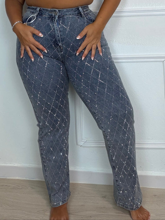 Pantalón brillo rombo
