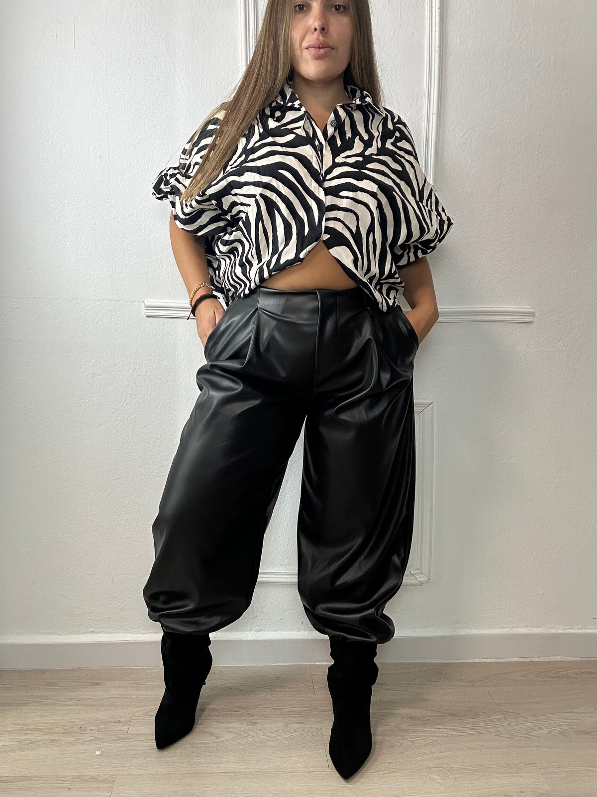 Pantalón polipiel sara