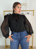 Blusa gasa cruzada