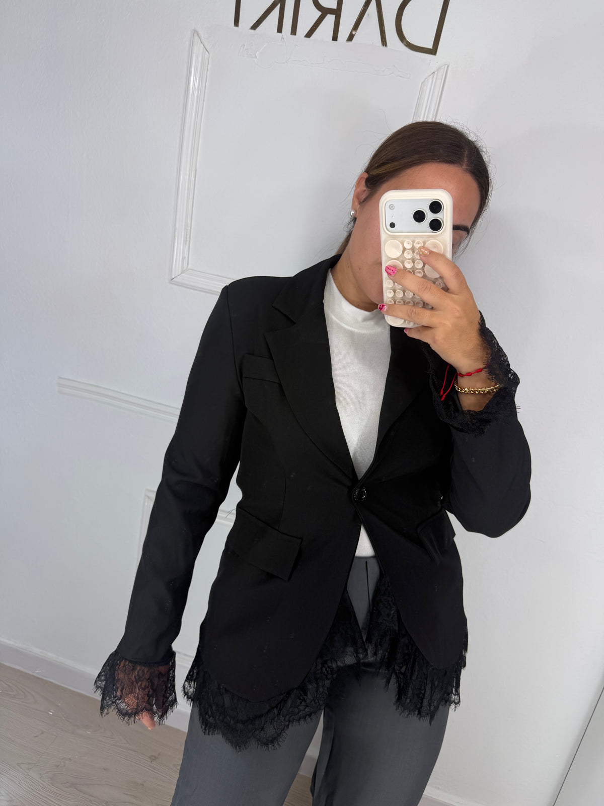 Blazer oversize encaje