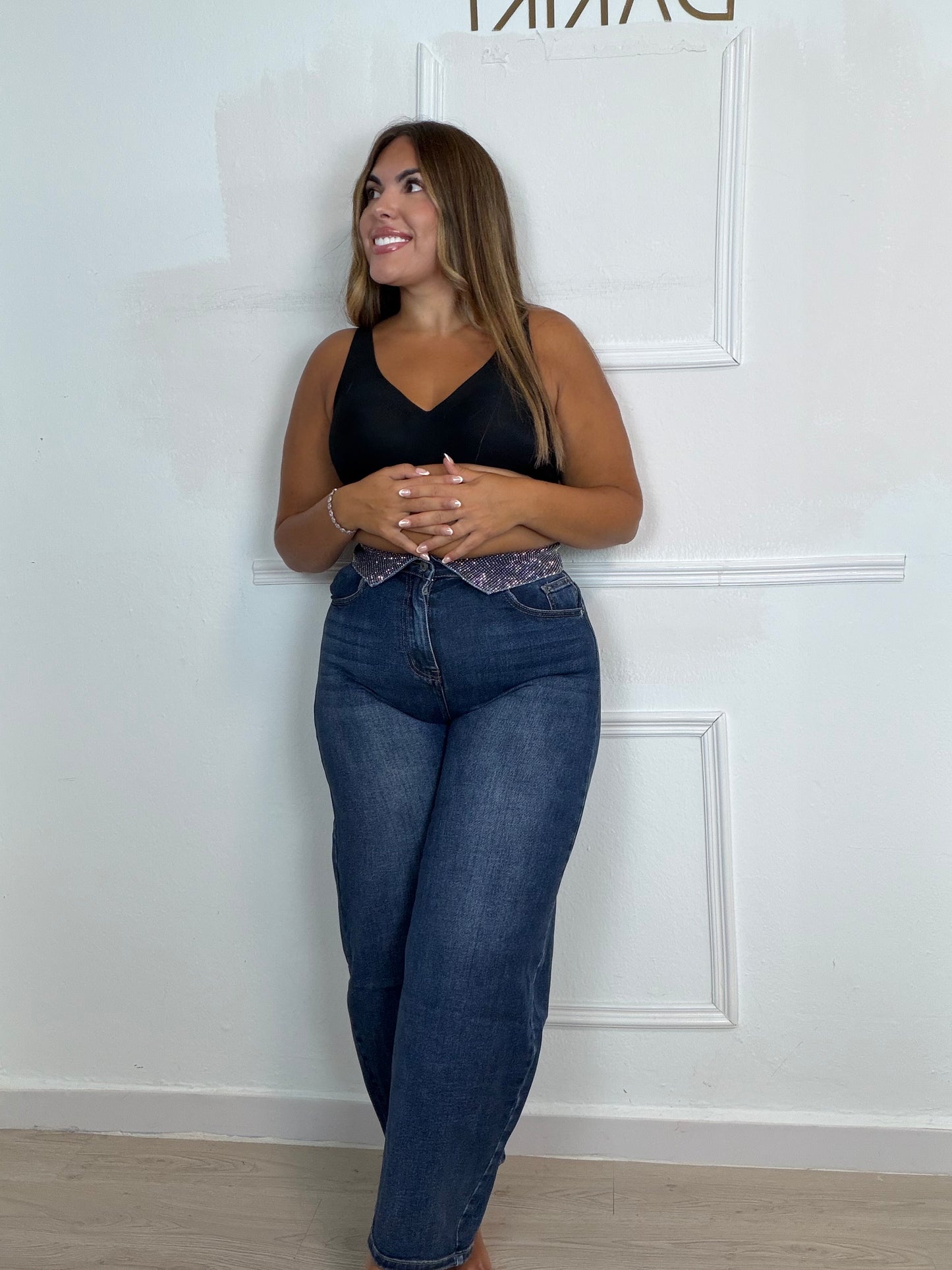 Pantalón brillo doble