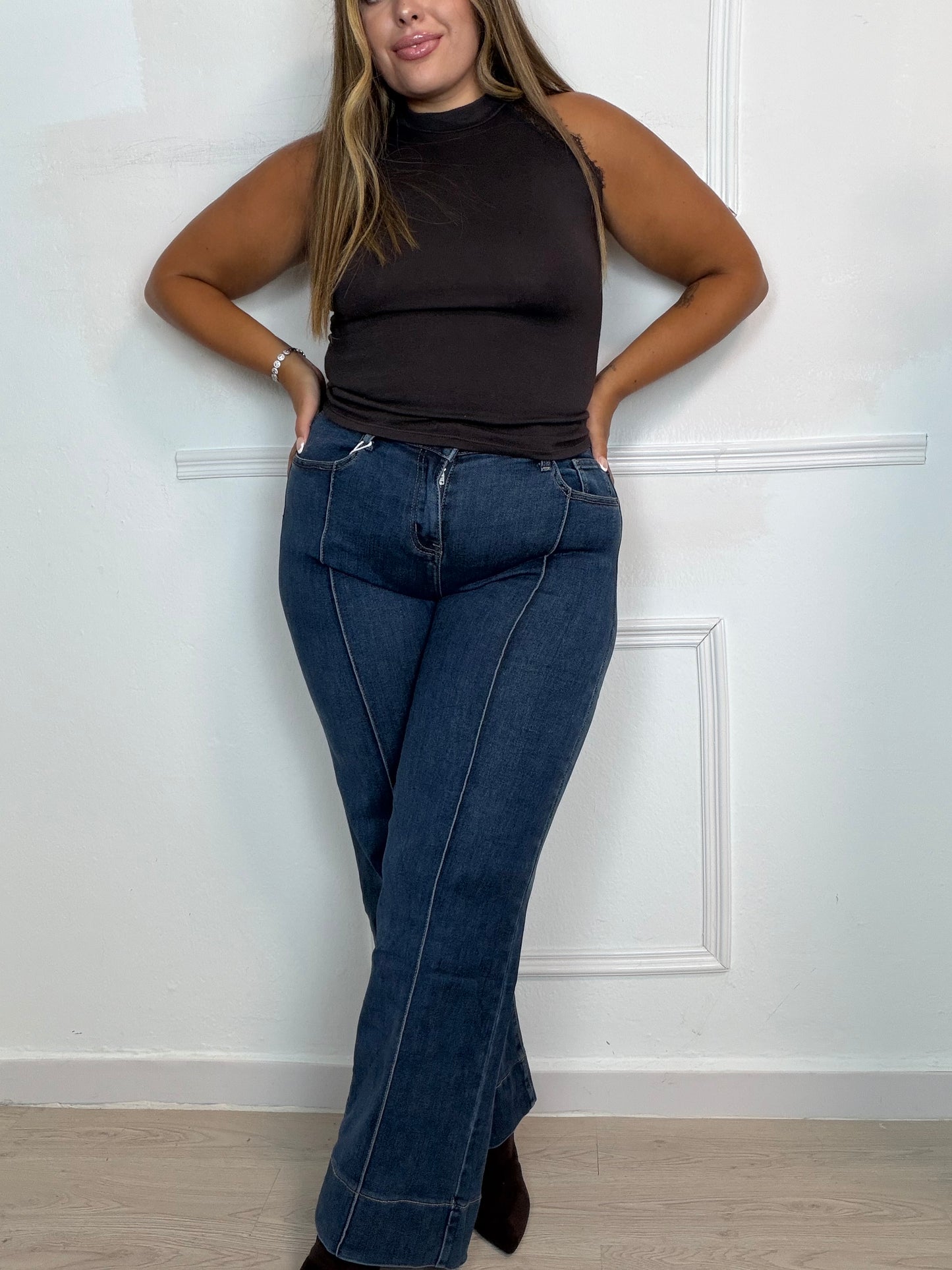 Pantalón skim recto