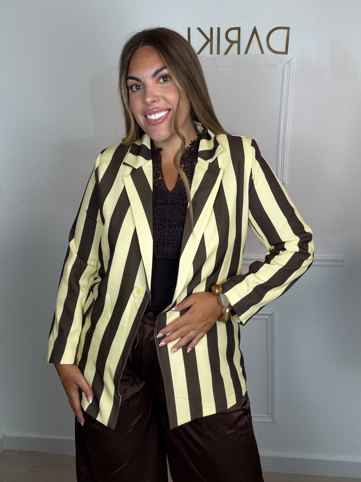Blazer rayas amarillo