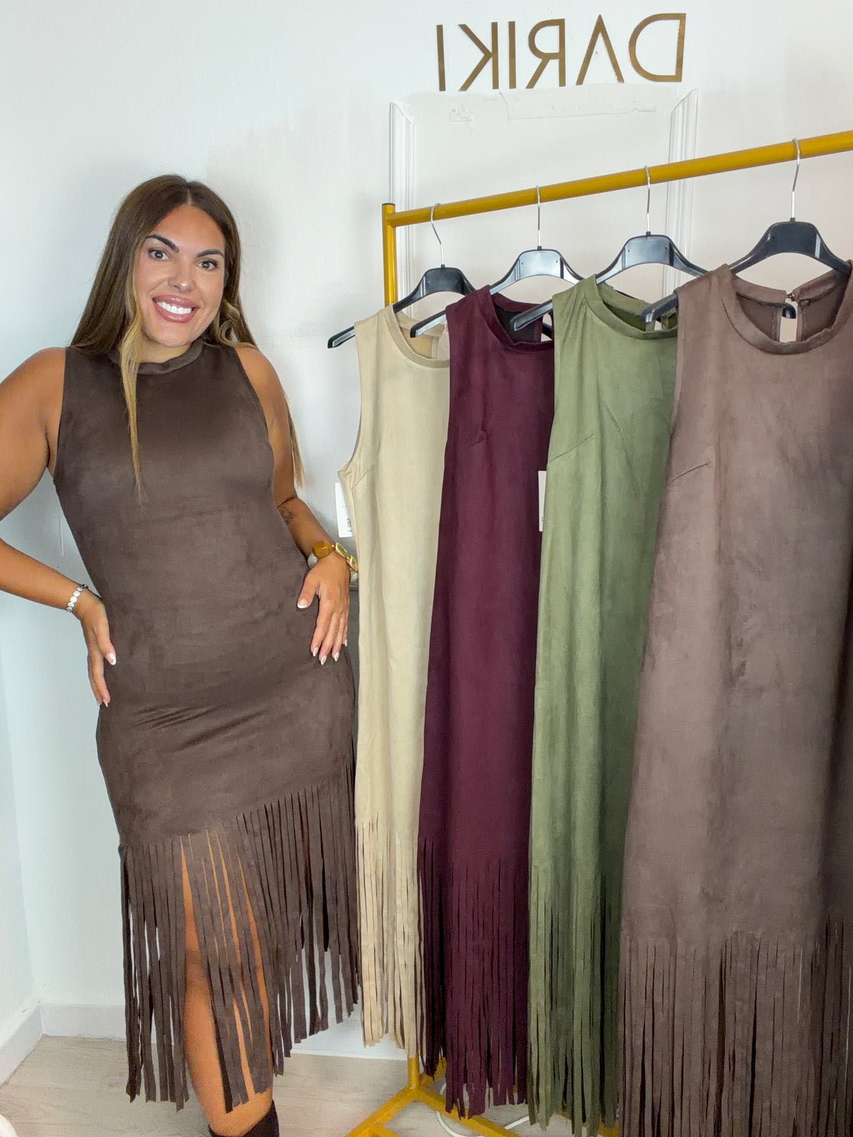 Vestido efecto ante