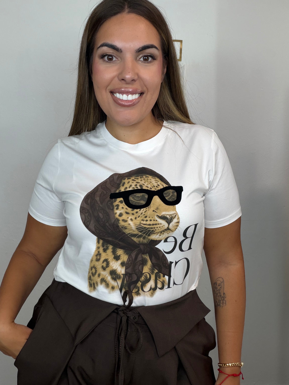 Camiseta leopardo gorro