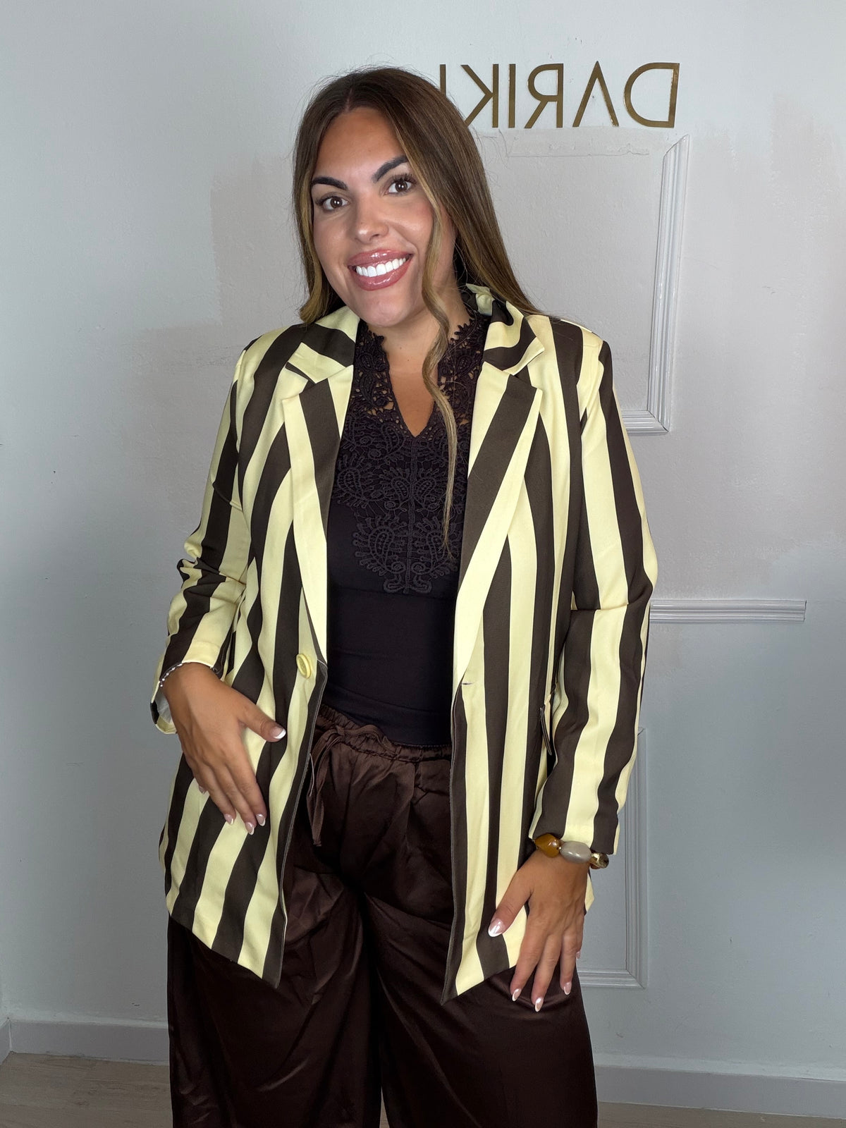 Blazer rayas amarillo