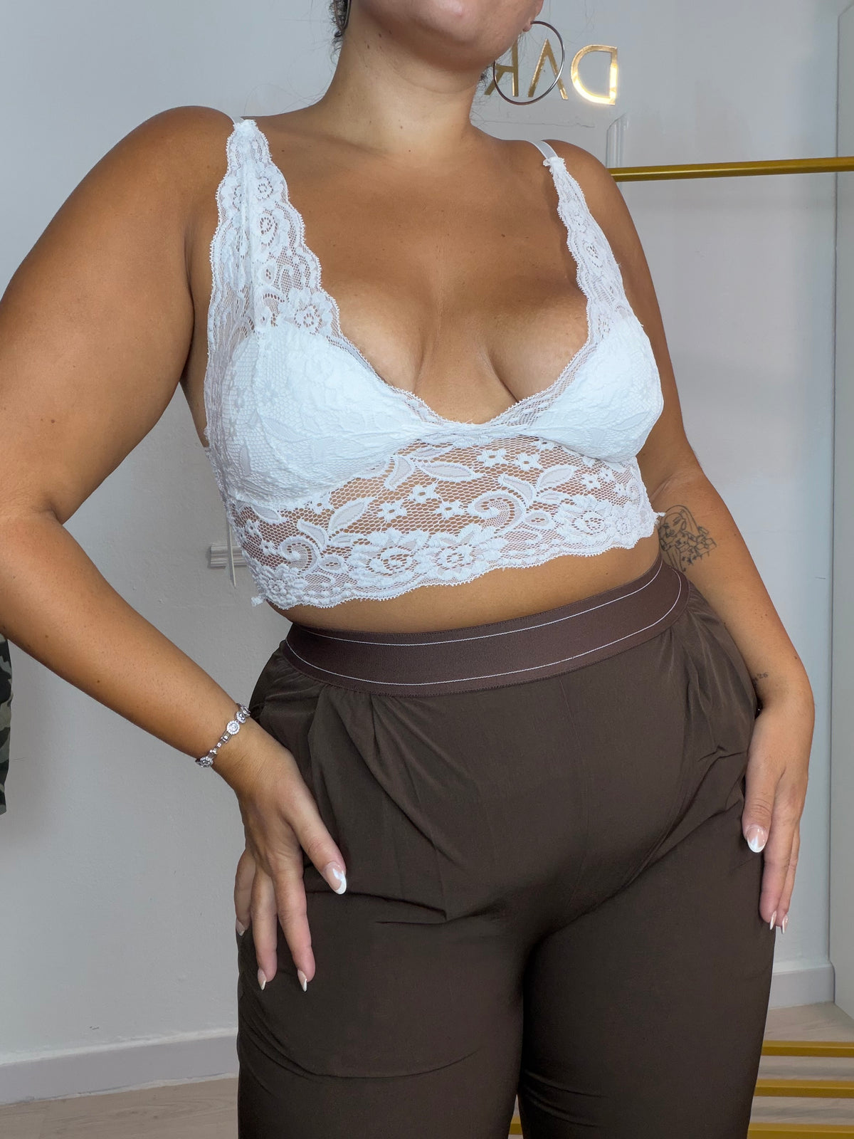 Top corsette encaje