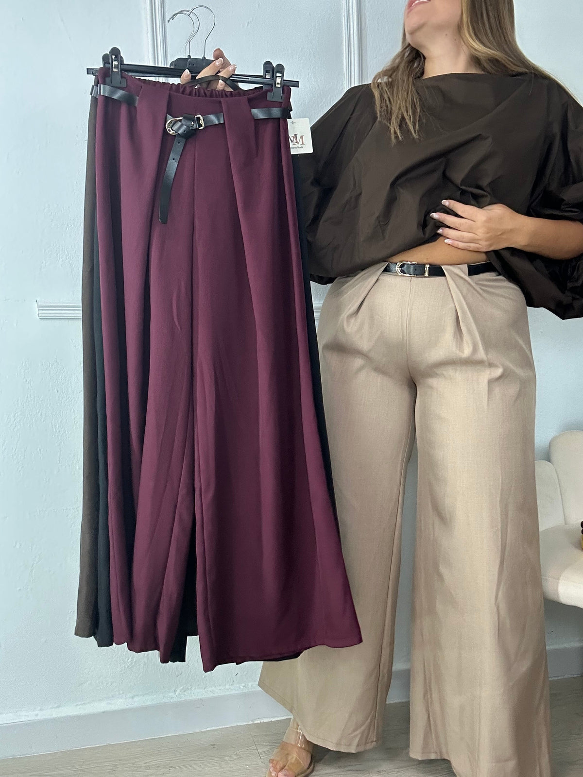 Pantalón vestir pata ancha