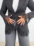 Blazer oversize encaje