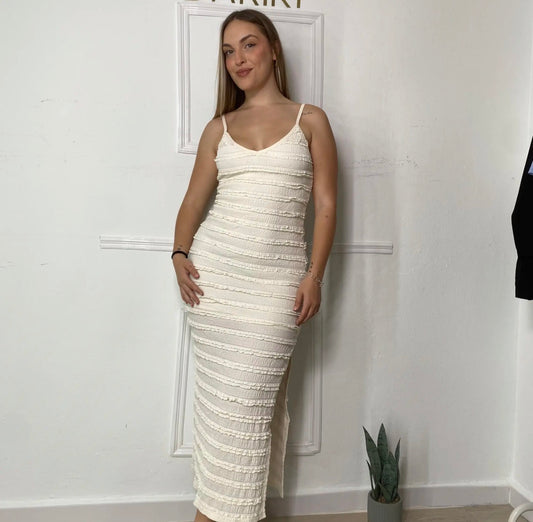 Vestido mini volantes - L