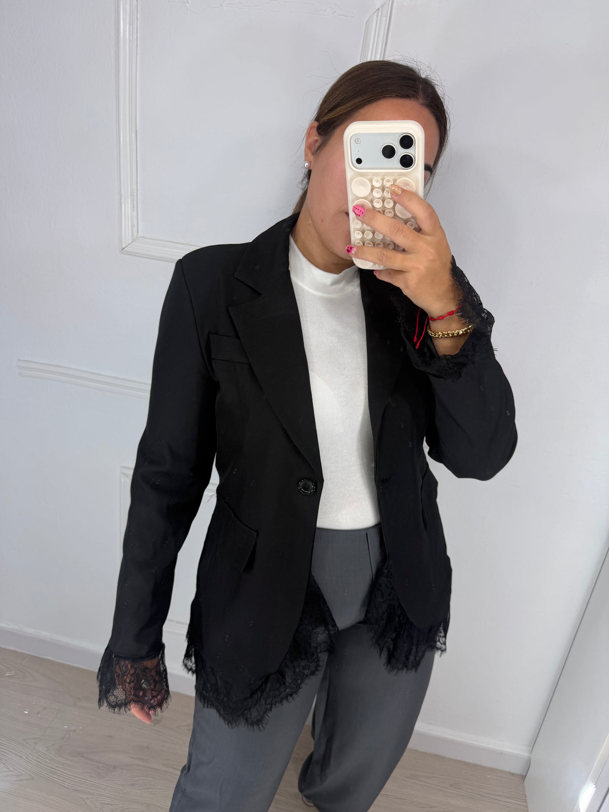 Blazer oversize encaje