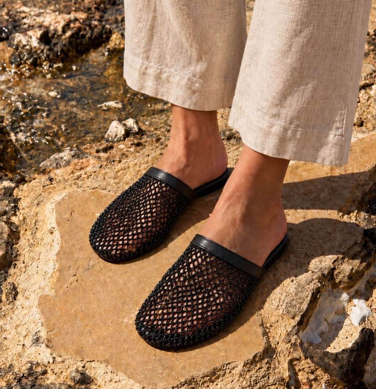 Sandalias brilli negra