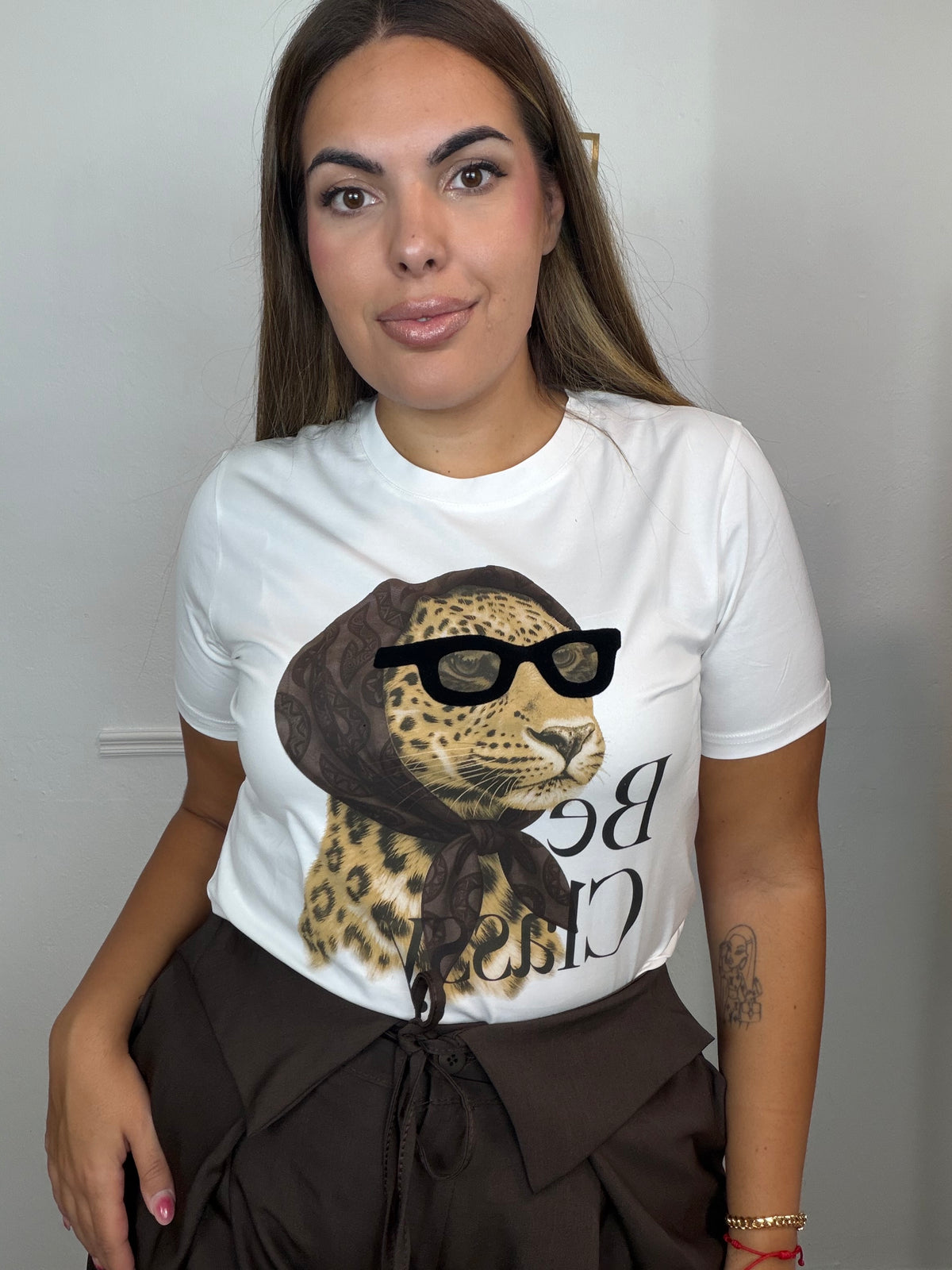 Camiseta leopardo gorro