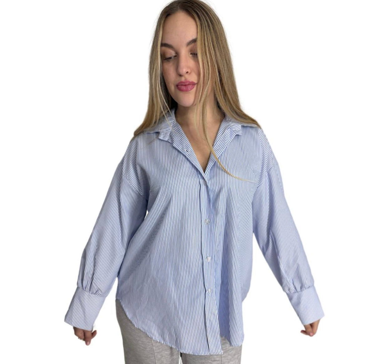 Camisa rayas azul