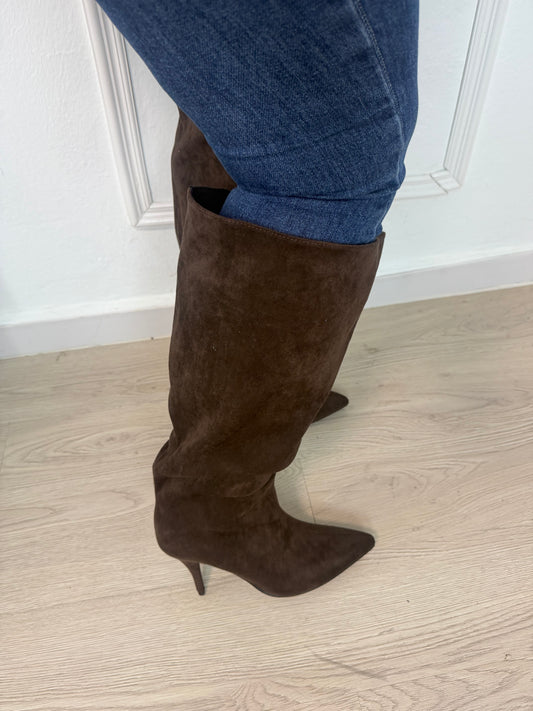Bota anabel ancha - marrón