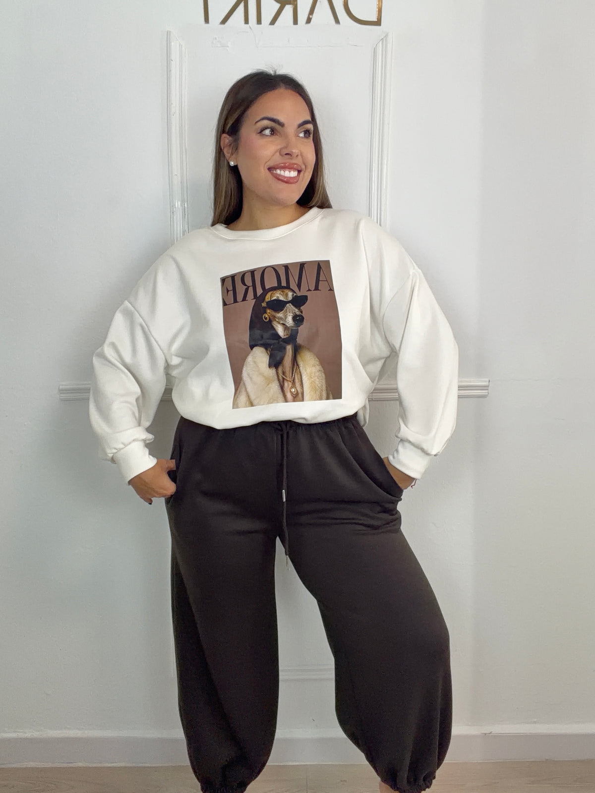 Conjunto amore marrón