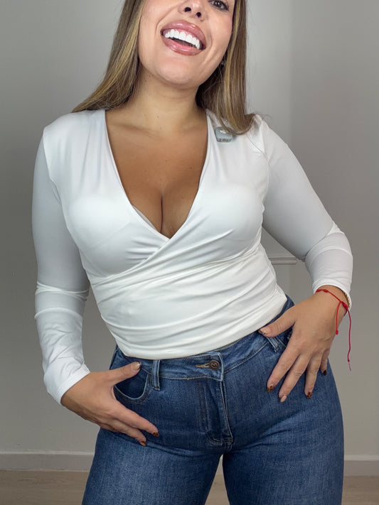 Top moldeador blanco