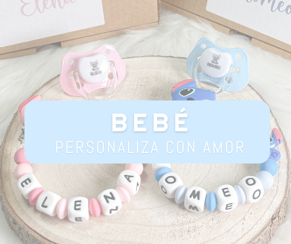 CHUPETEROS, CHUPETE, BODY PERSONALIZADO, SONAJERO, MORDEDOR, PULSERA, COLORES, BEBÉ